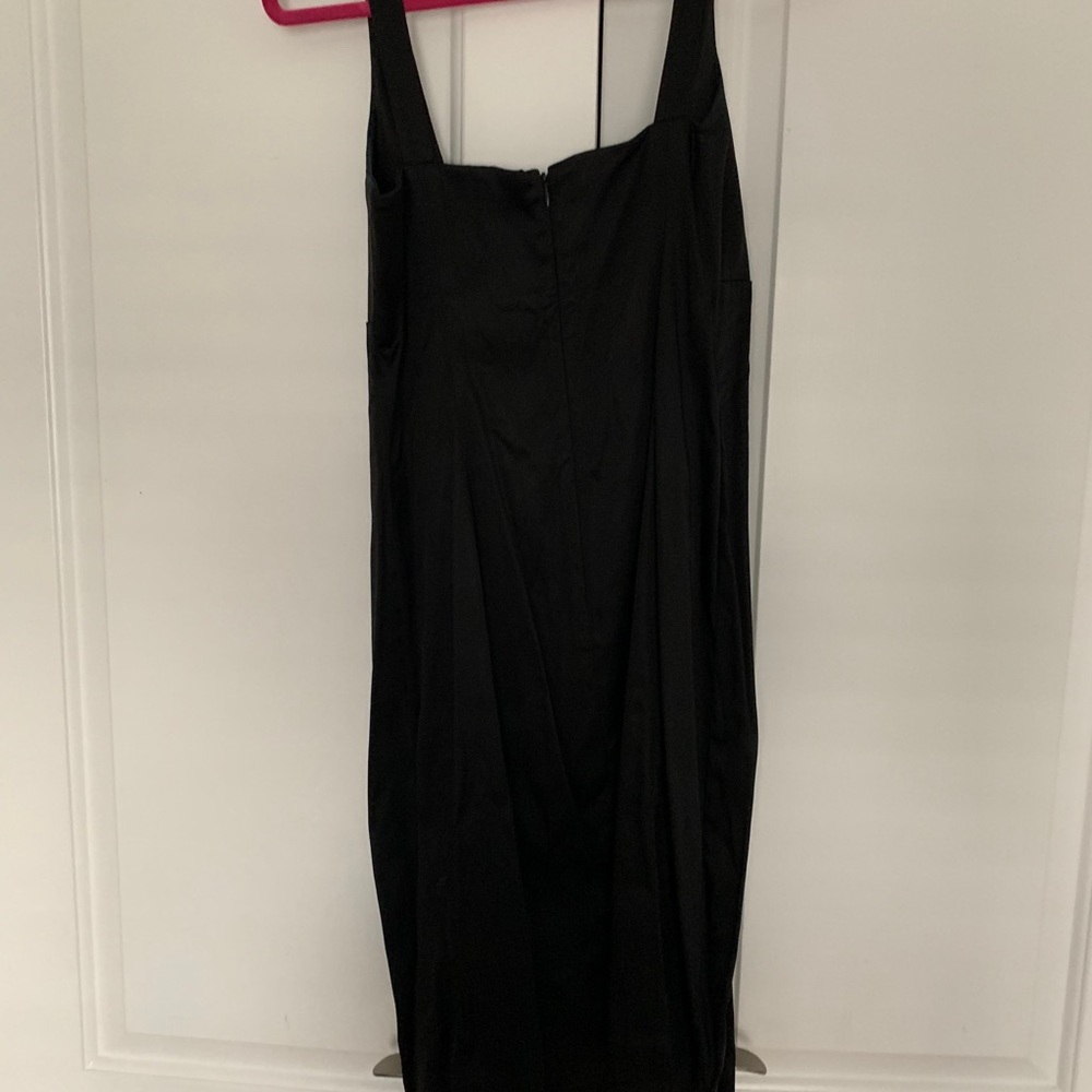 Calvin Klein black satin fitted dress. - Picture 4 of 4